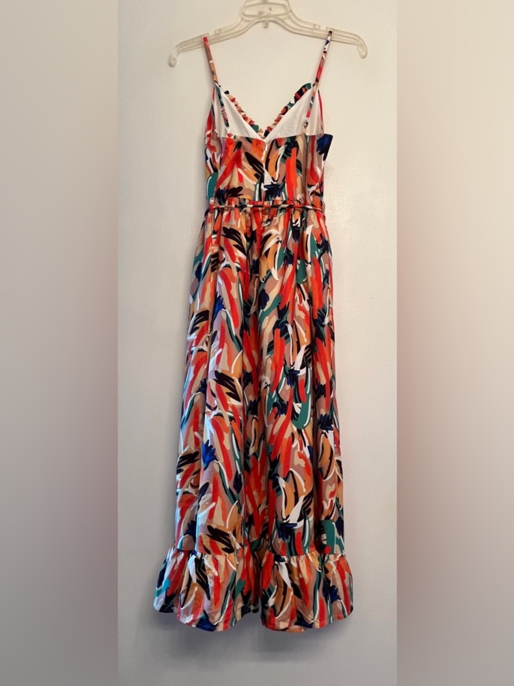 Commense Multicolor Orange & Green Midi Dress - Picture 3 of 9